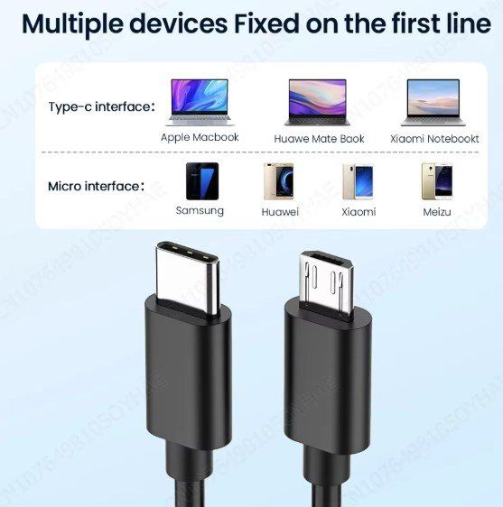 Cavi: Typ C auf Micro-USB-Kabel Charge Ladekabel Datenkabel 0.5m – Nuovo e nell'imballaggio originale da Rorschacherberg venduto da elektrofreak 1