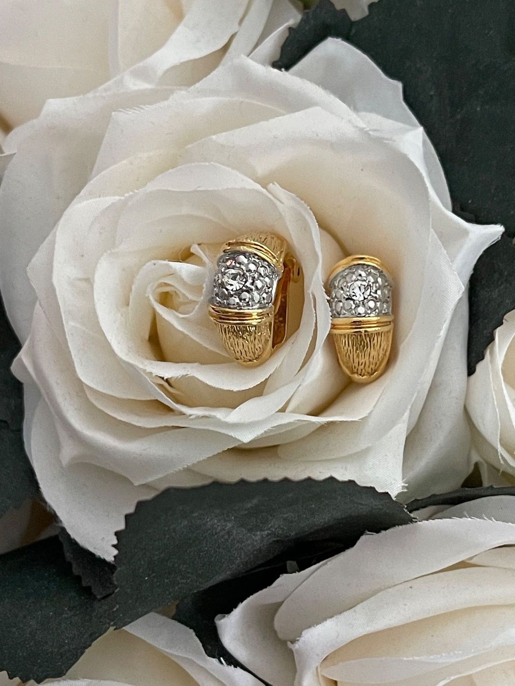 Orecchini pendenti & Orecchini a lobo: Wunderschöne Vintage Ohrringe Clips mit gold Plating – Usato da Winkel venduto da Luxtime 1