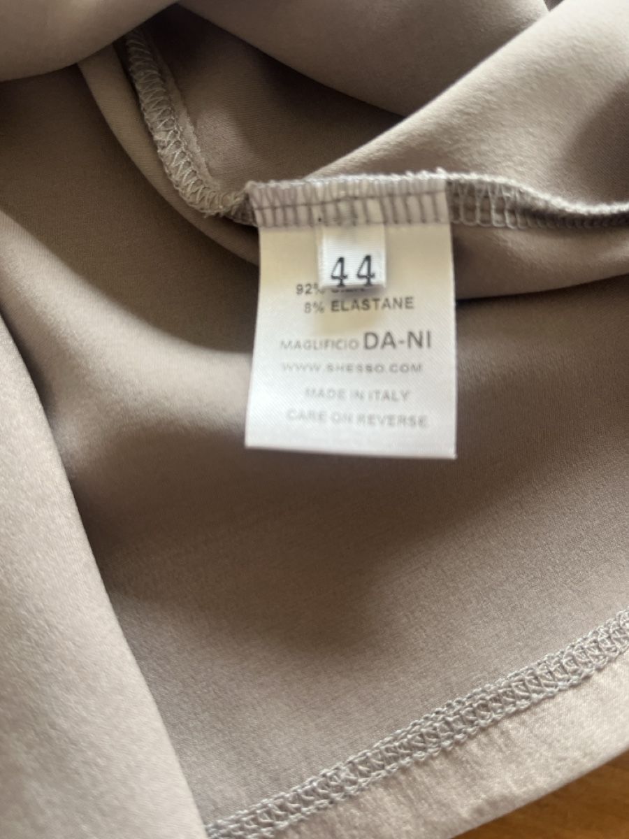 Camicette: Seidentop Seidenbluse 92% Seide 8% Elastan greige 38 – Usato da Zürich venduto da kleinesgrau 2