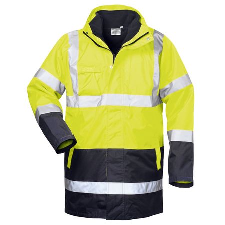 4-IN-1 WARNSCHUTZPARKA GELB/MARINE, Gr. XL