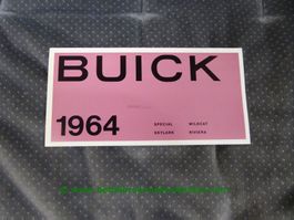 Buick Modellprogramm 1964 Prospekt deutsch/franz. GM-Biel