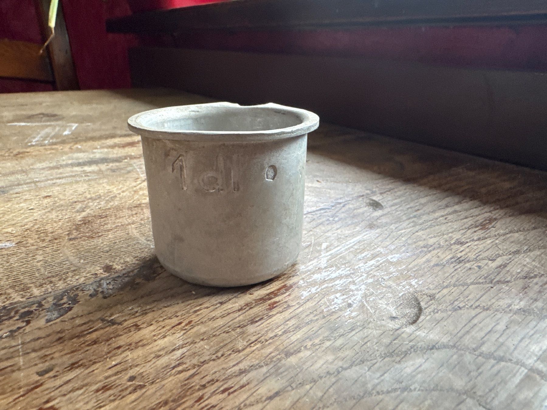 Misurare: Mesure ancienne lait 1 dl aluminium – Usato da Lajoux JU venduto da Briard0 1