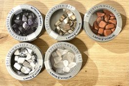 5 Edelstein Wasser-Sets Lapis Vitalis neuwertig