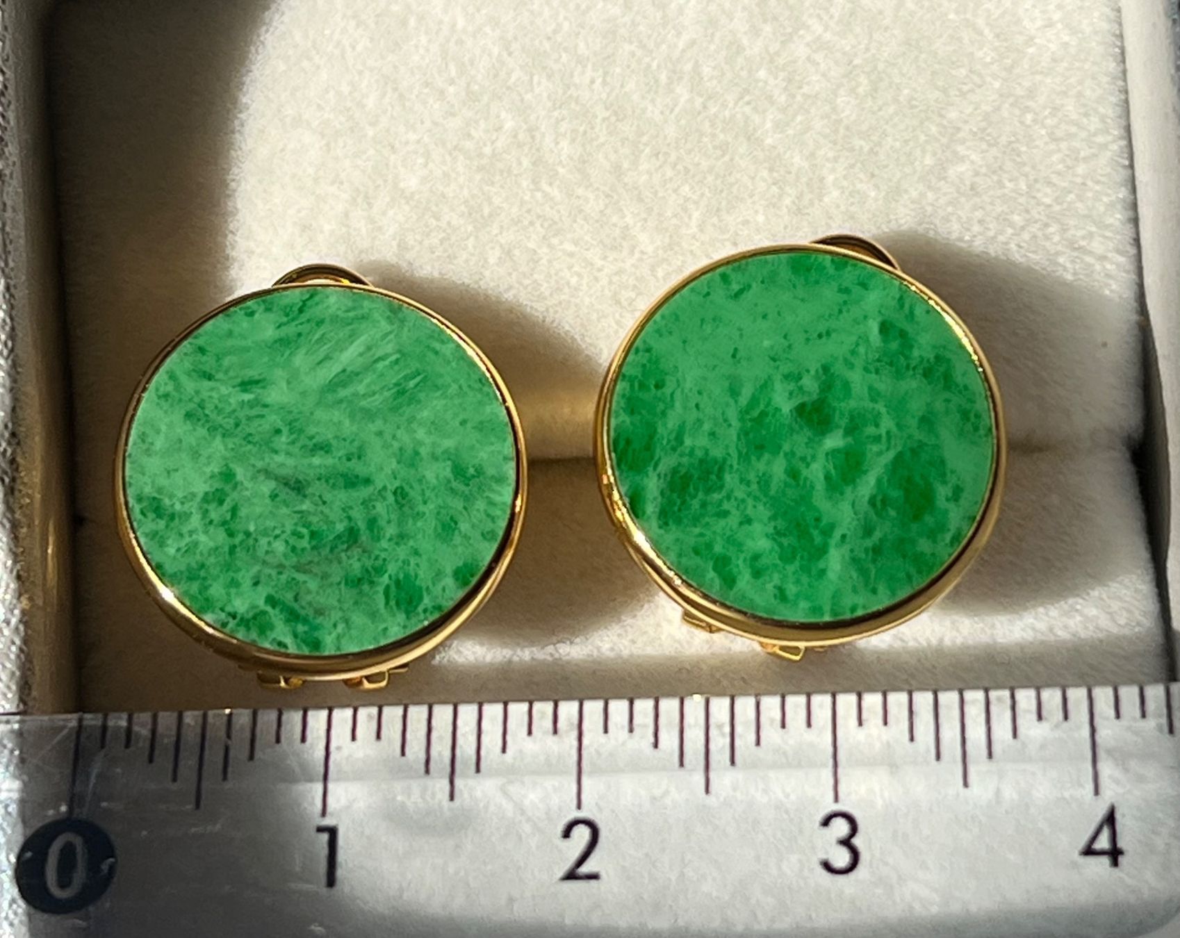 Ohrringe & -stecker: Ohrclips in Silber 925 mit echter Jadeit-Jade – Neu (gemäss Beschreibung) aus Bern von Steinfieber 1