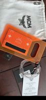 Kartenetui MCM orange mit Acryl-Halter neu mit Etikett
