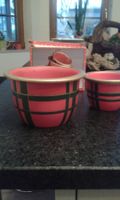 2 tlg. Übertopf- Set, Weihnachten , Porz