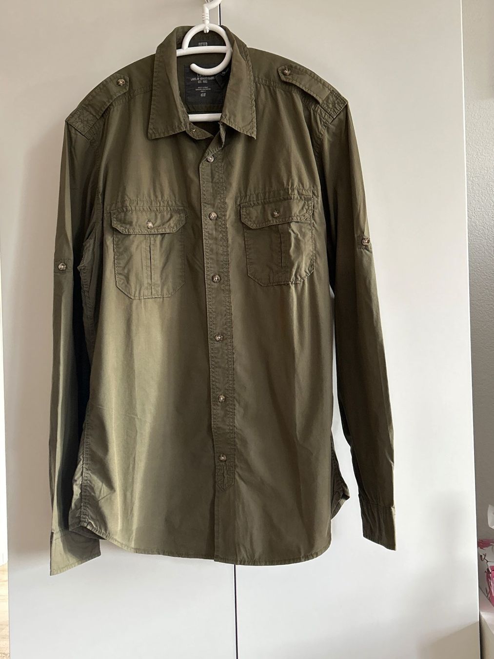 H&M Camicie: Langarm Hemd Herren beige L.O.G.G. Gr. L – Usato da Brunnen venduto da Nala2929