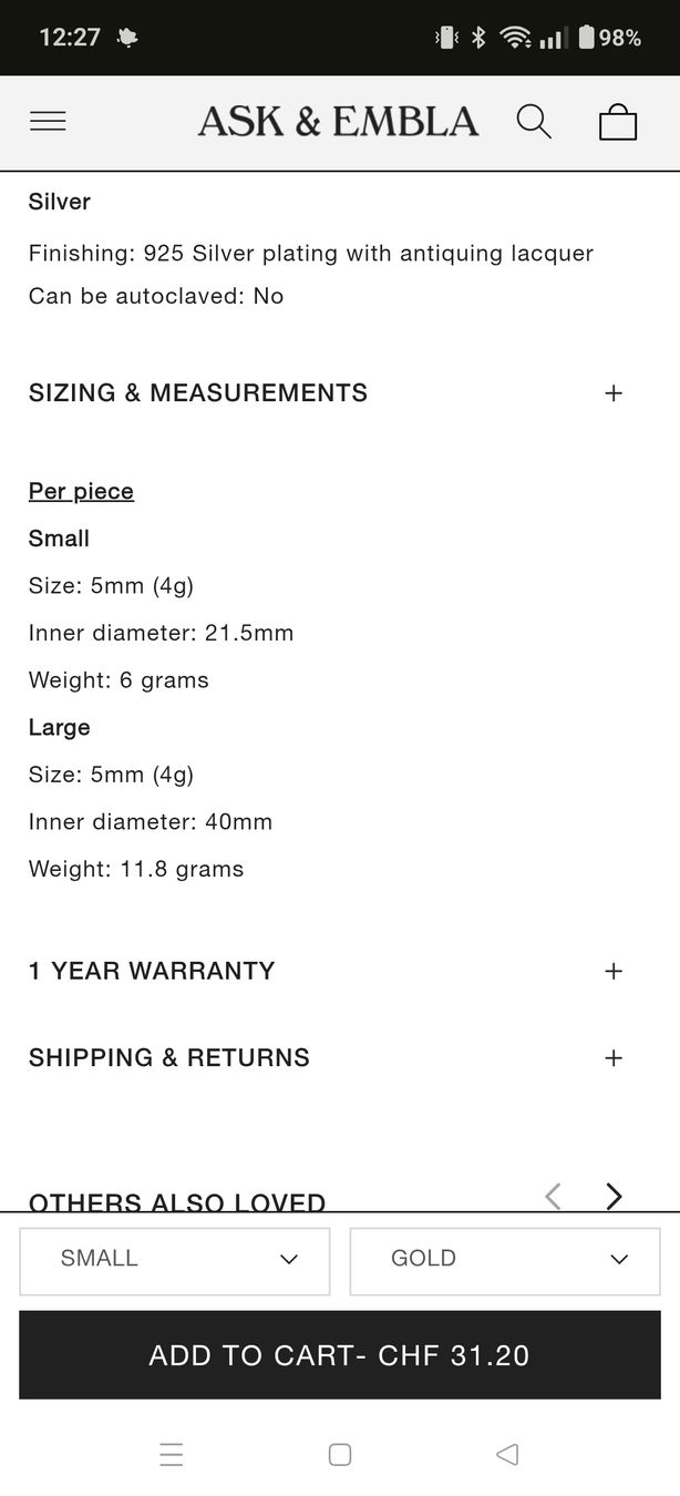 Orecchini pendenti & Orecchini a lobo: Earweights / Hanger – Usato da Aadorf venduto da NadjaNightmare 3