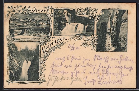Cartoline postali: Meiringen, Häusergruppe im Haslethal, R – Usato da Berlin venduto da bartko-reher