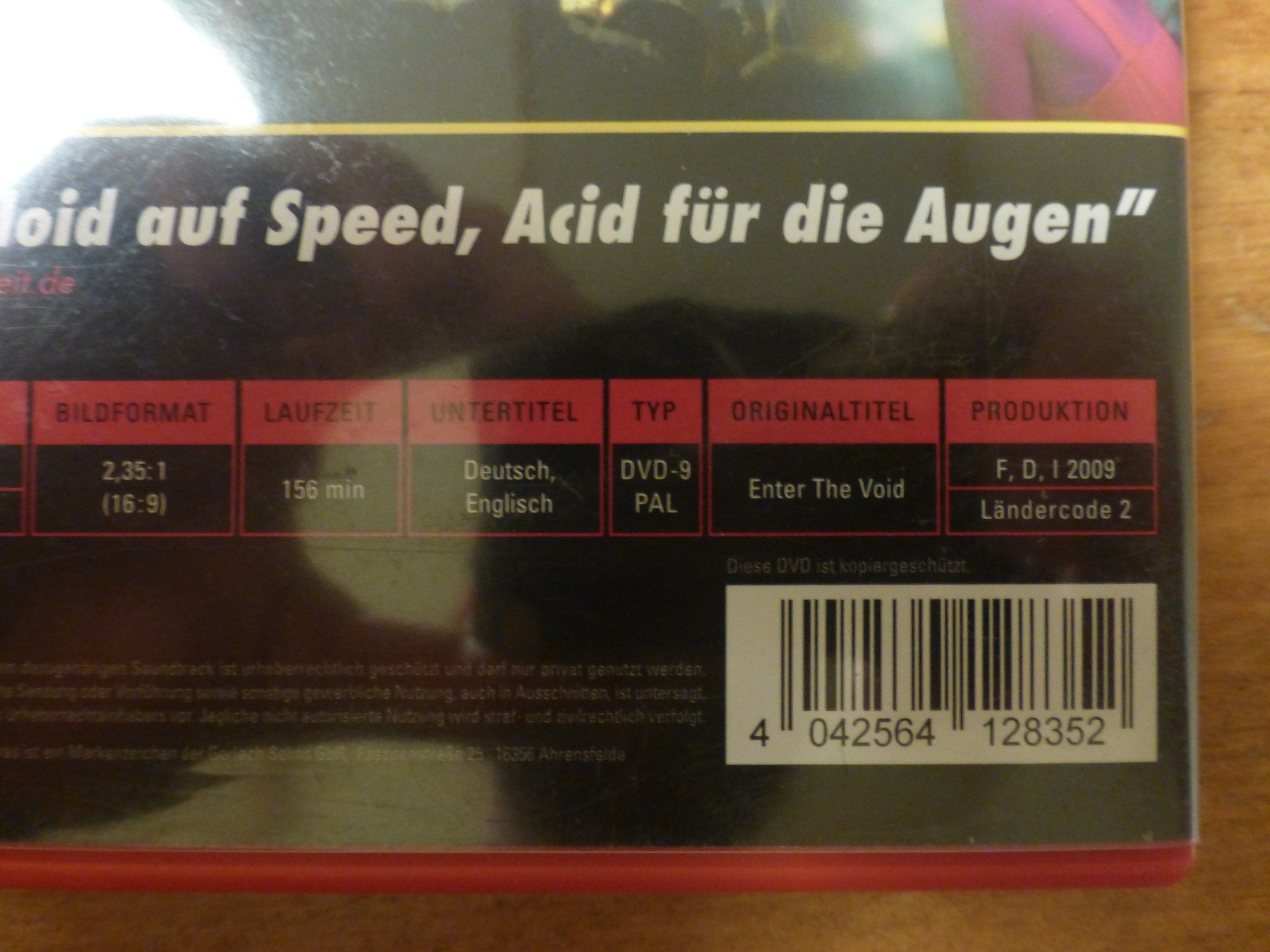Tutti i DVDs: Enter the void Gaspar Noe DVD – Usato da Zumikon venduto da psisound 3