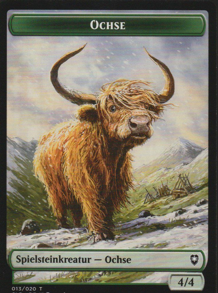 Magic The Gathering Sammelbilder & Trading cards: TCG Magic The Gathering MTG CLB 013 T token Ochse – Neu (gemäss Beschreibung) aus Vezia von Aquarius_Age