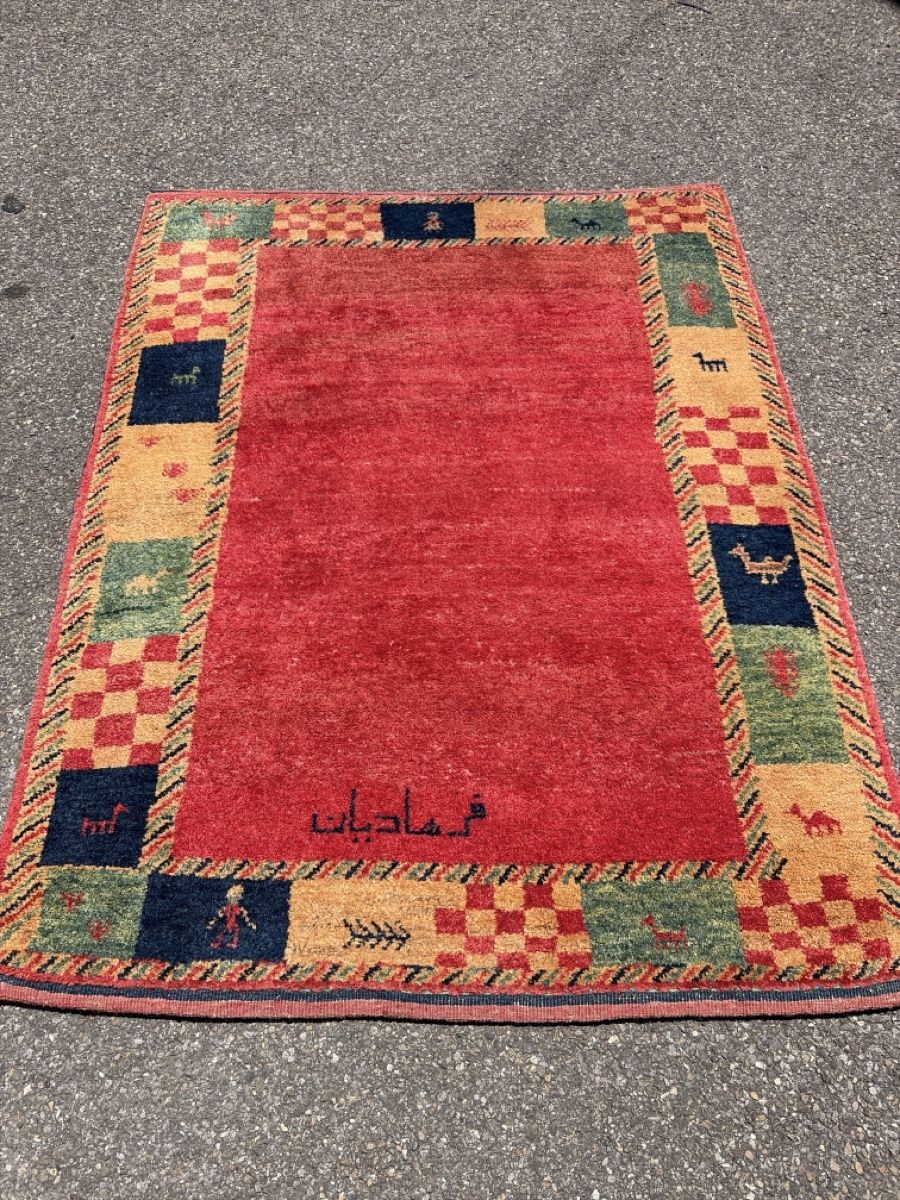 Tappeti: Gabbeh Teppich Iran mit Signatur – Usato da Wängi venduto da Tesimo