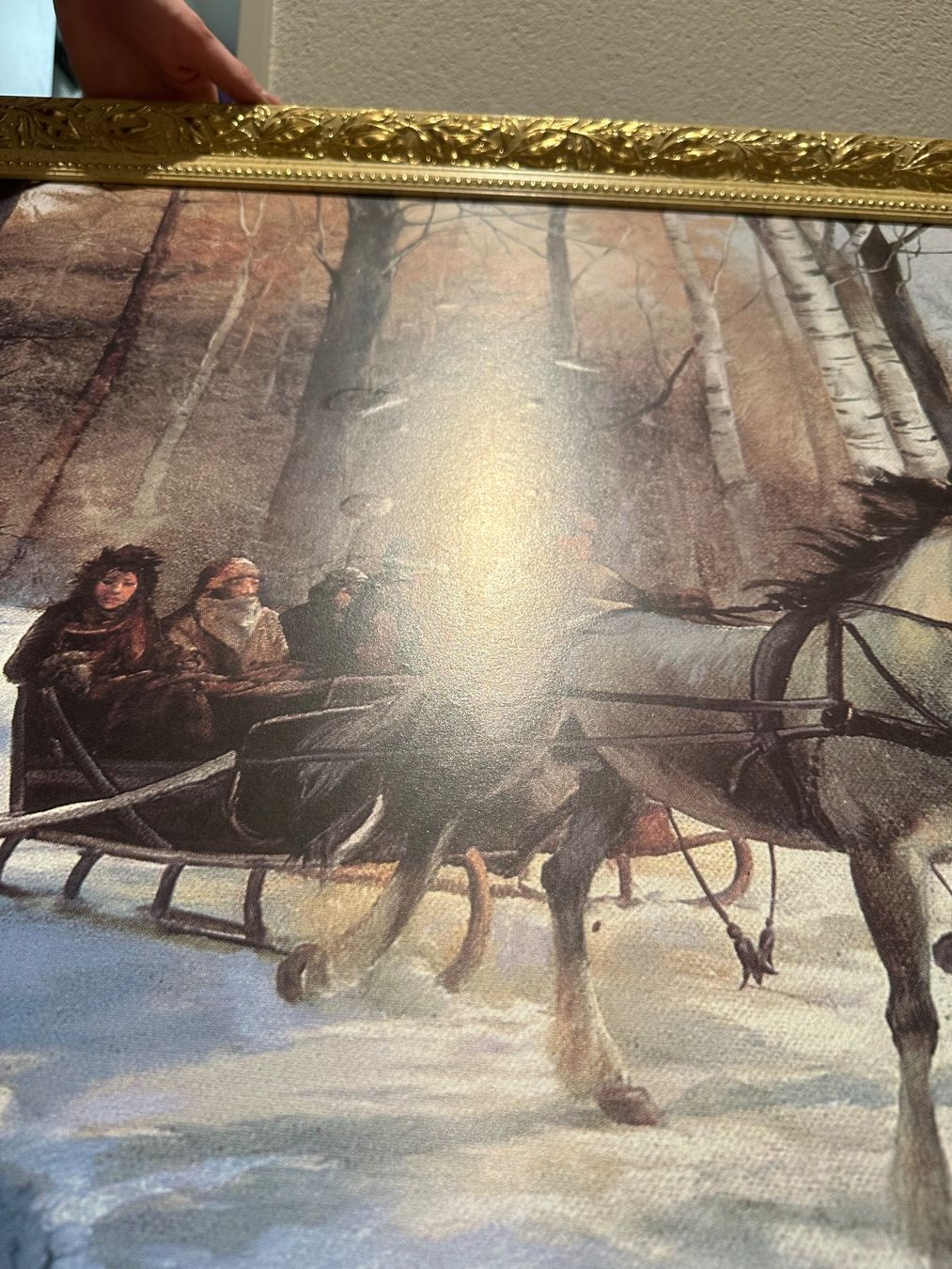 Dipinti: Schönes Winterbild mit Pferdeschlitten – Nuovo (secondo la descrizione) da Reichenburg venduto da Sannyblume 3