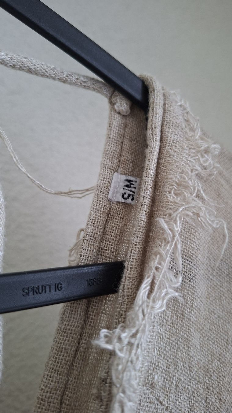 Vestiti: Kleid beige Grösse S 100%Leinen  – Usato da Basel venduto da Lovintage 5