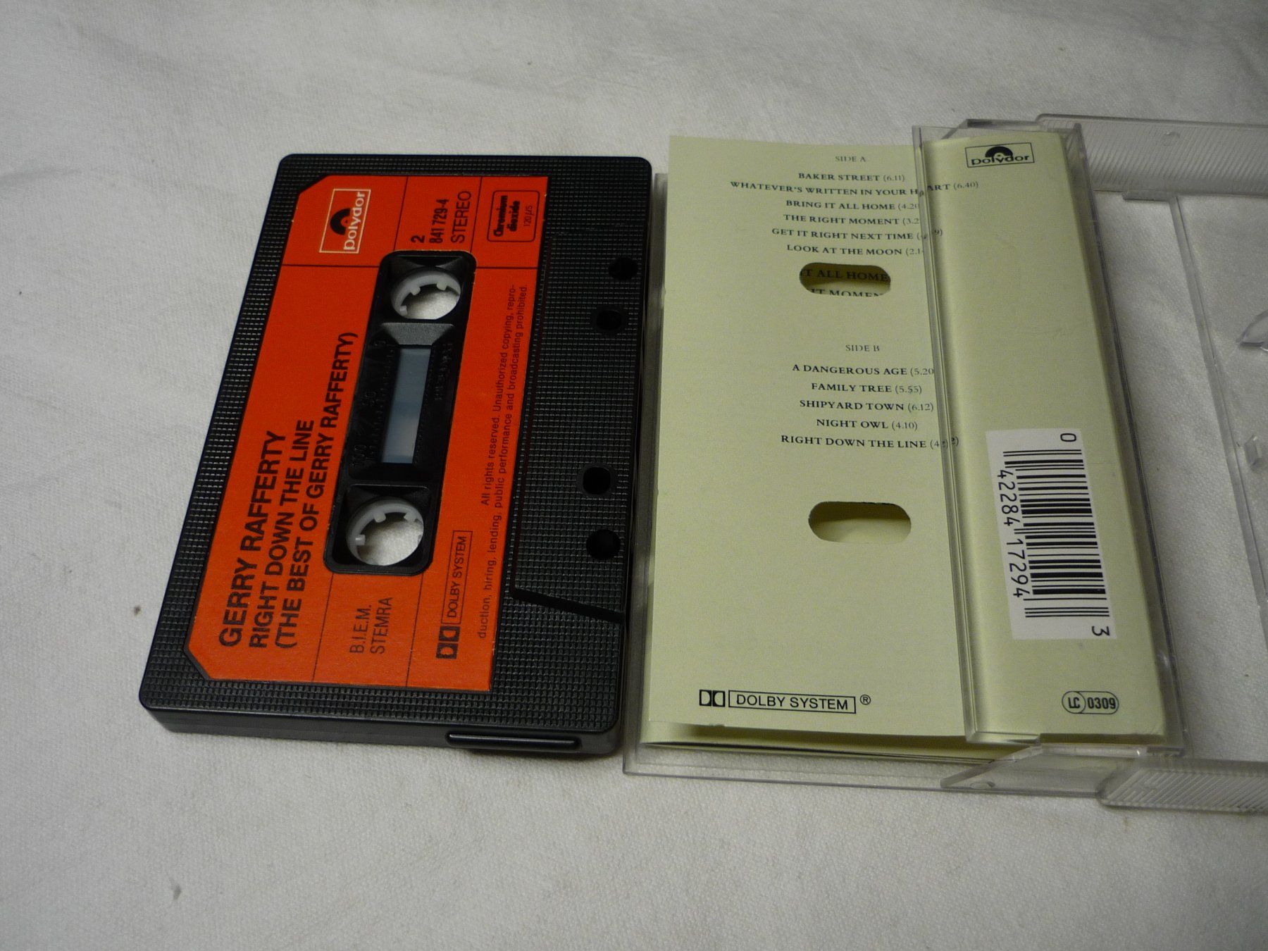 Musicassette: Rare MC Kassette - Gerry Rafferty - right down  - 80er Pop – Usato da Beringen venduto da Flatretriever 2