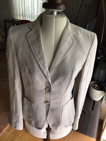 Max Mara Leinen Blazer, Beige, Grösse 38 Sommer Sale!