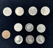 11 DDR Gedenkmünzen 5 & 10 Mark 1969–1978 