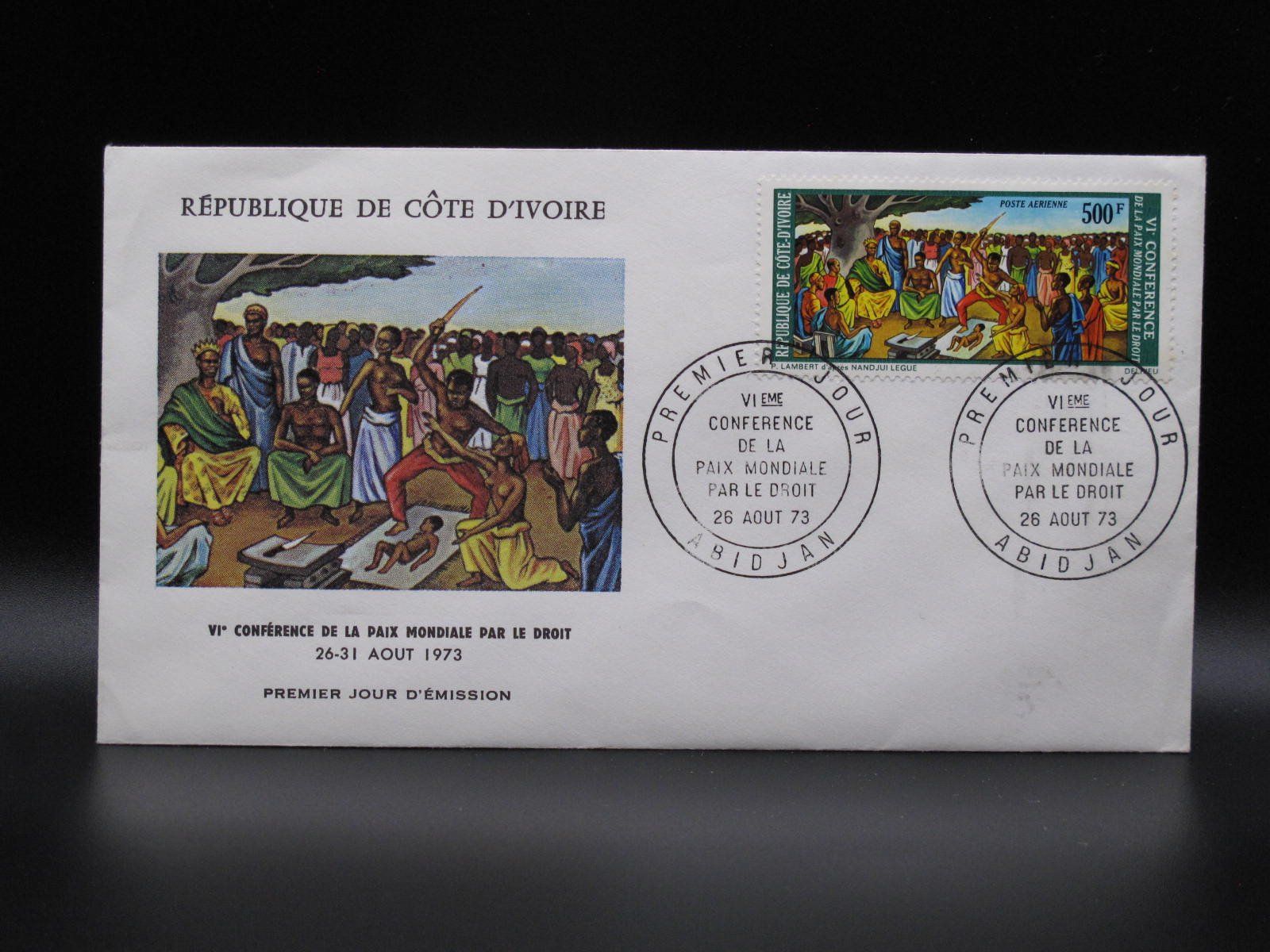 Tutti i francobolli: Elfenbeinküste 1973 Wrldpeace Conference ET – Usato da Wil SG venduto da fva01