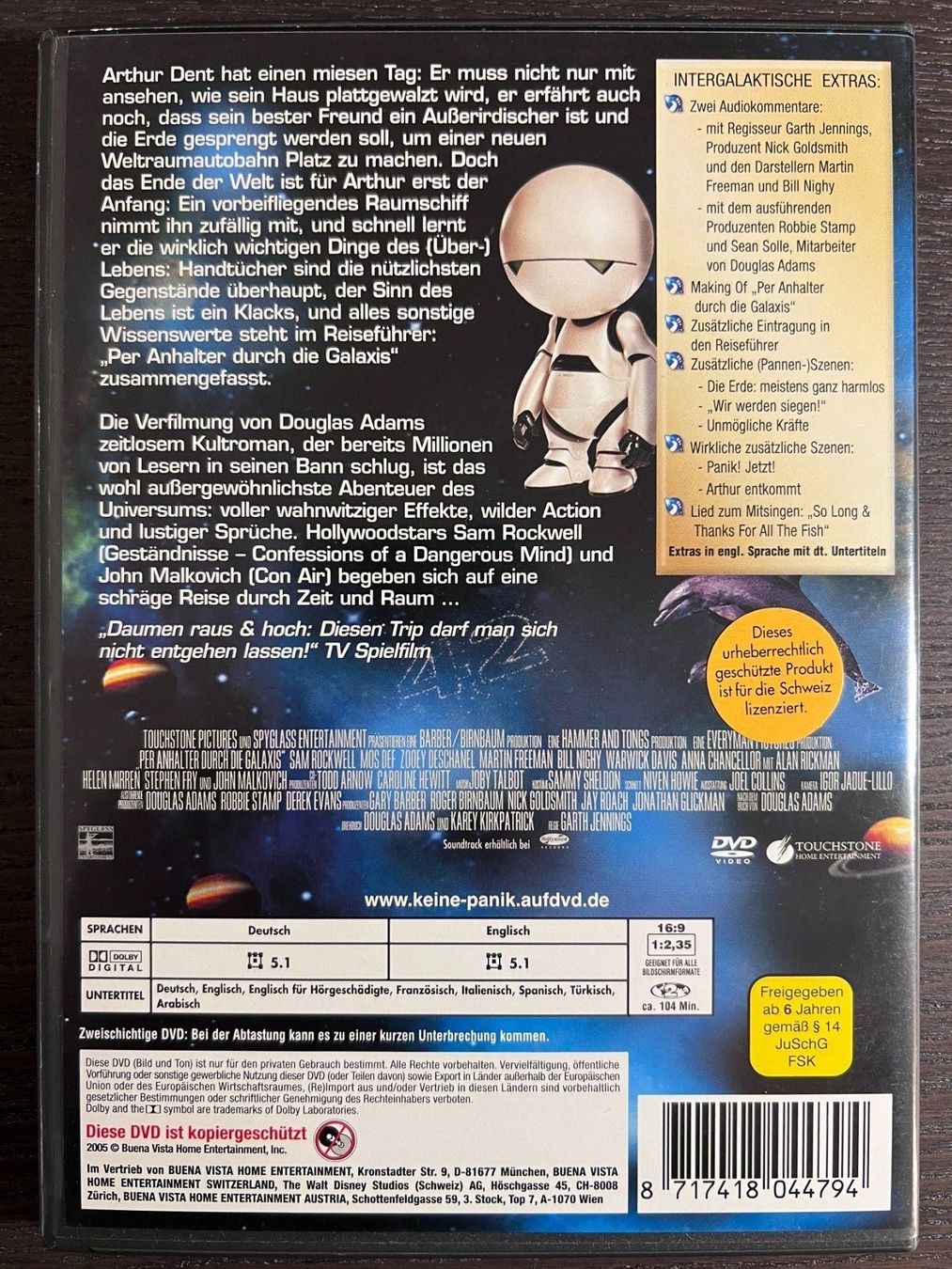 Tutti i DVDs: Per Anhalter durch die Galaxis – Usato da Zürich venduto da FilmFreunde 1
