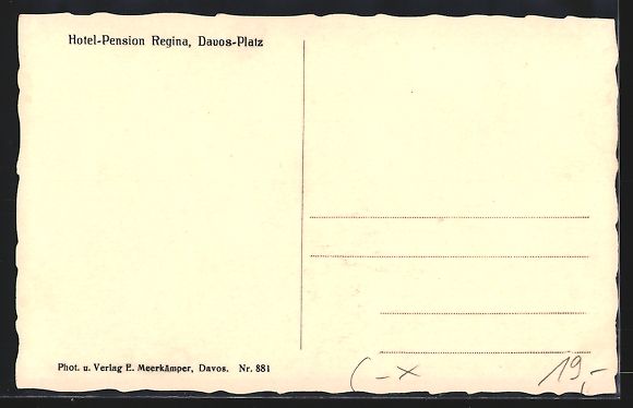 Cartoline postali: AK Davos-Platz, Hotel-Pension Regina – Usato da Berlin venduto da bartko-reher 1