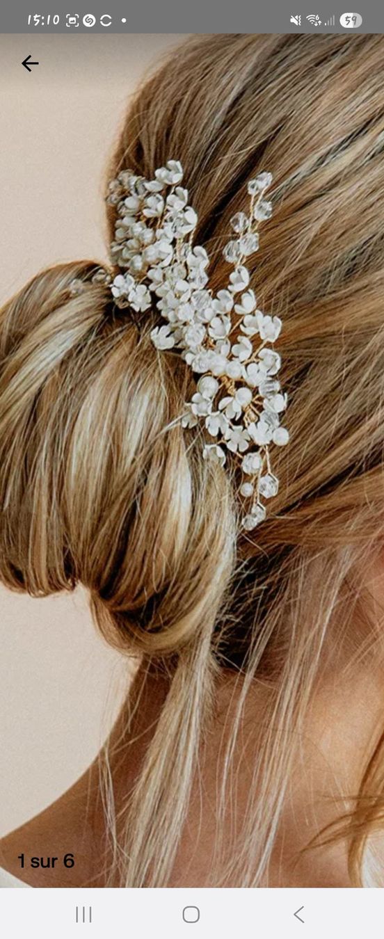 Accessori per capelli: Hairpin with flowers and beads – Nuovo e nell'imballaggio originale da Bassersdorf venduto da Sofia2112