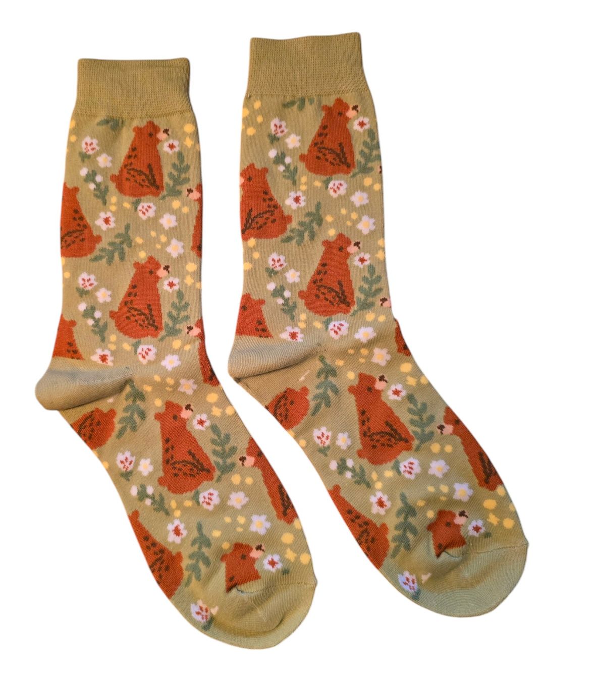Calze: Socken Bären/Blumen/Bear/Flowers – Nuovo e nell'imballaggio originale da Zürich venduto da amysmith