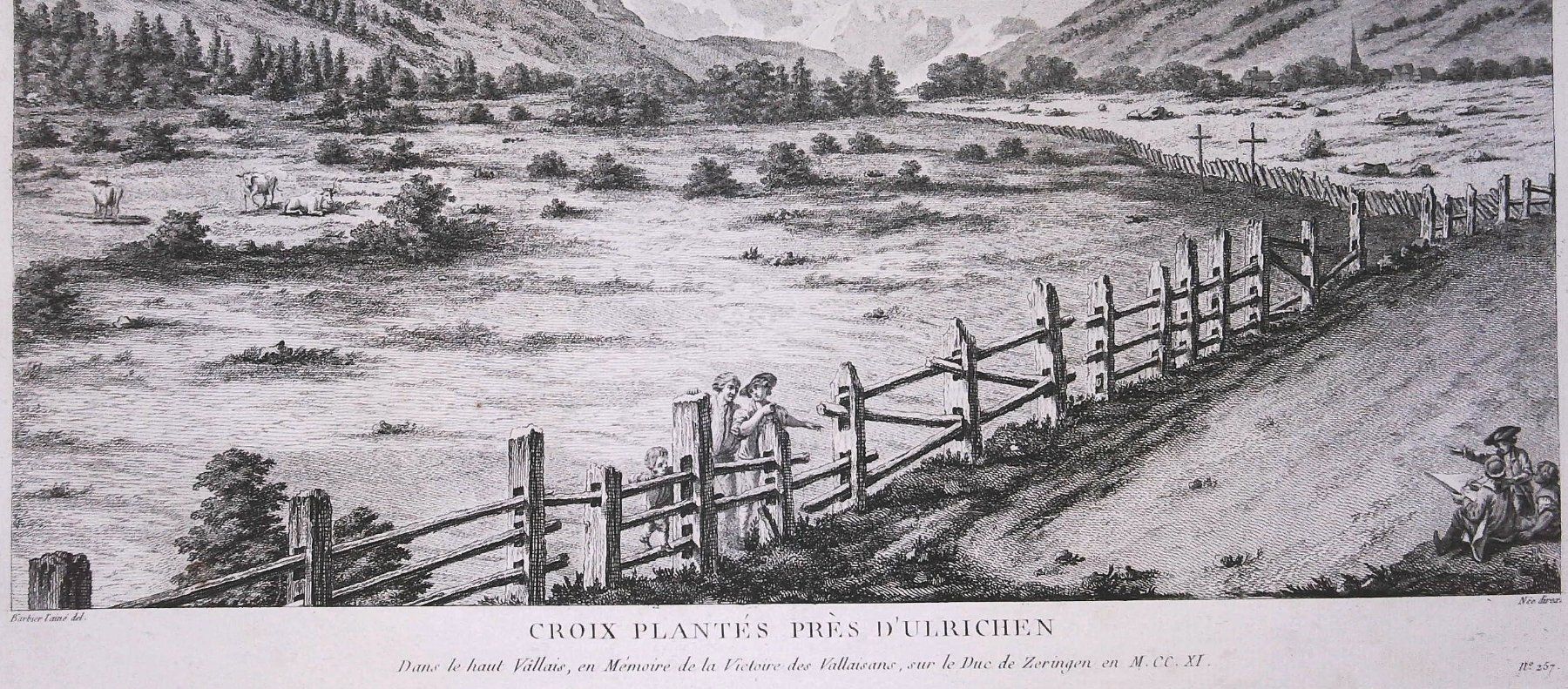 Gravures: Ulrichen Goms Originalkupferstich  1780 – D'occasion à Rafz par Helvet32 1
