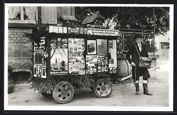 Cartoline postali: Mann mit kleinem Transporter auf der Str – Usato da Berlin venduto da bartko-reher
