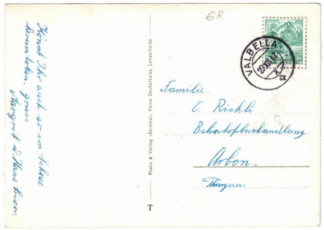 Cartoline postali: Lenzerheide - Skilift – Usato da Binningen venduto da Mountainrider 1