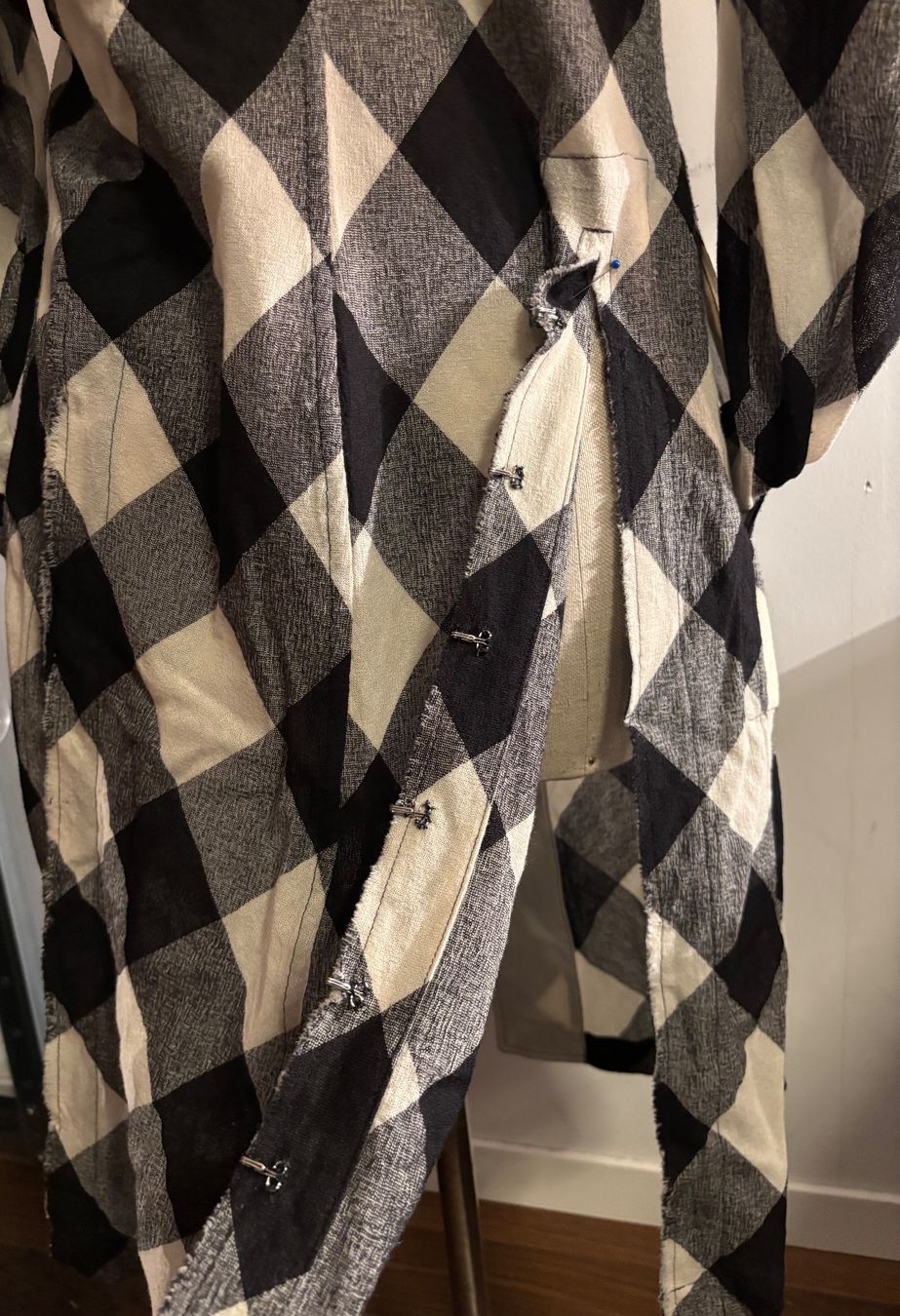 Comme Des Garcons Camicette: Hemdbluse lang, Comme des Garçons, feiner Wollstoff – Usato da Küsnacht ZH venduto da MaBaCa 3