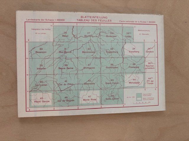 Cartine & Atlanti: Landeskarte der Schweiz: Blatt 28 BODENSEE – Usato da Préverenges venduto da Andreas03 2