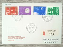 TR10 Enveloppe + Timbre Suisse 1964