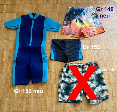 Kinder Badehosen & Neoprenanzug Gr 140 / 152