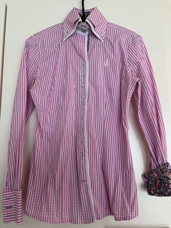 Elegante Damenbluse rosa Gr. 36 Mustermix
