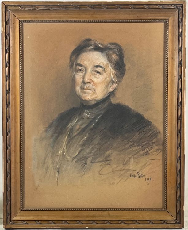 Caspar Ritter (1861-1923) Pastell Portrait von eine Dame | Kaufen auf ...