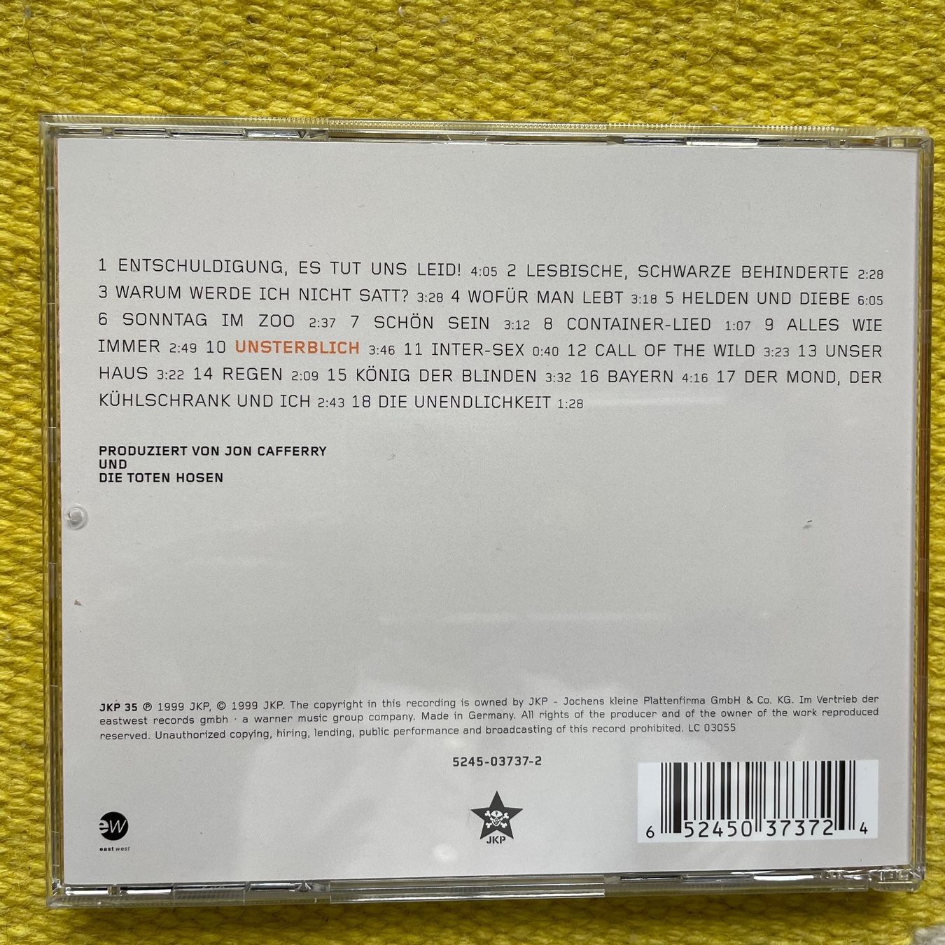 CDs: DIE TOTEN HOSEN-UNSTERBLICH – Gebraucht aus Rorschacherberg von CD-Roli 1