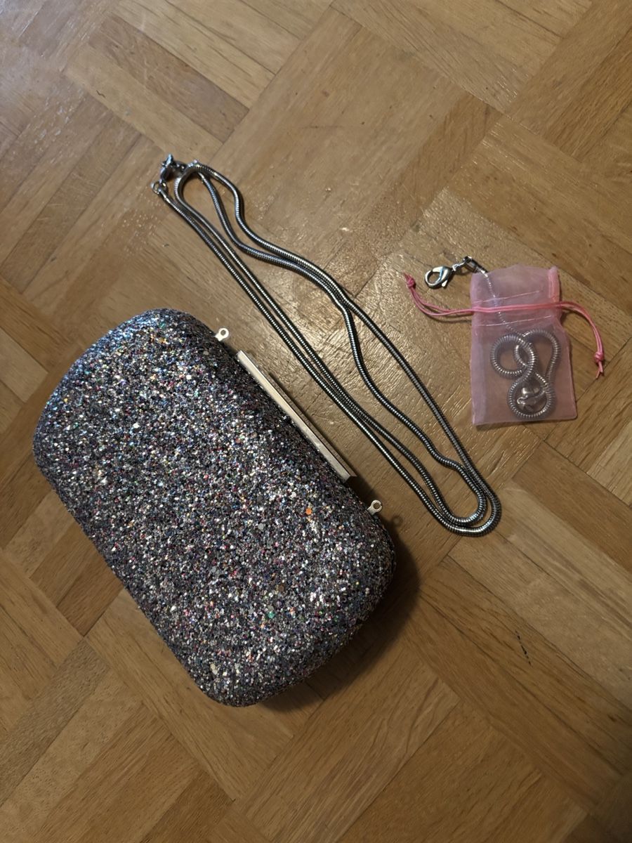 Borse da donna: Parfois Glitzer Clutch mit 2 Kettchen – Nuovo (secondo la descrizione) da Zürich venduto da Esterhol