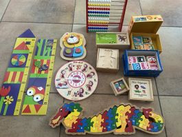 Lot de jeux en bois éducatifs enfants