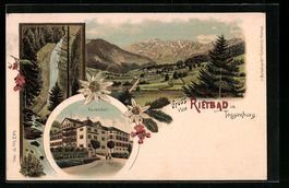 Litho Rietbad im Toggenburg, Kuranstalt,