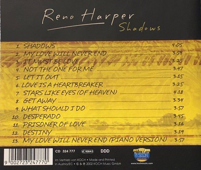 CDs: Reno Harper – Shadows – Gebraucht aus Grüningen von azulverde 1