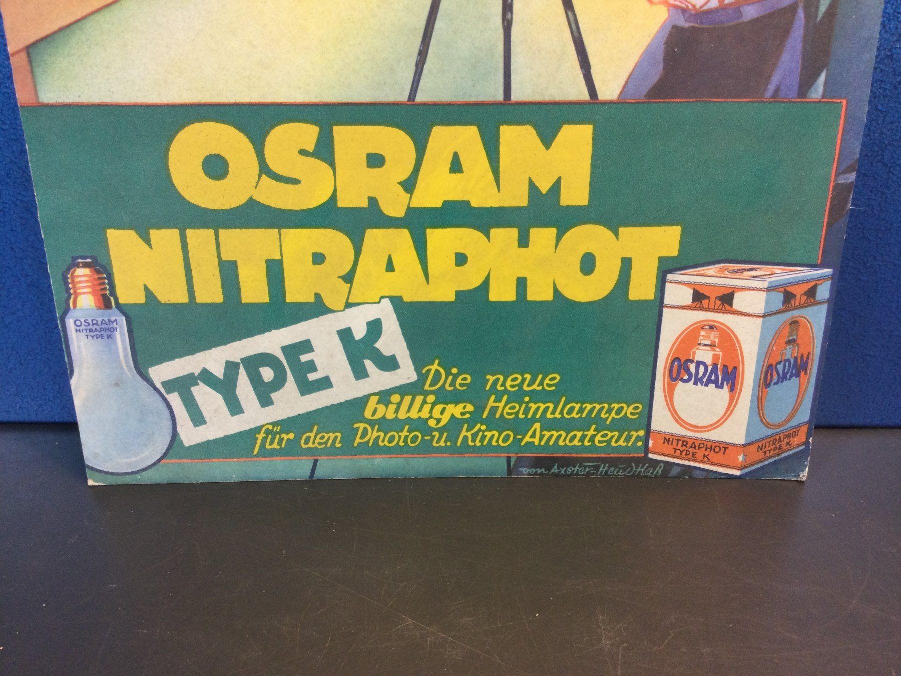 Posters & Illustrations: Antikes Karton OSRAM Nitraphot Werbeplakat – D'occasion à Wangen SZ par kuriosum12 1
