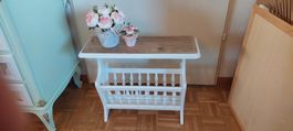 Zeitschriftenständer / Holz Tischchen, Shabby Chic Stil