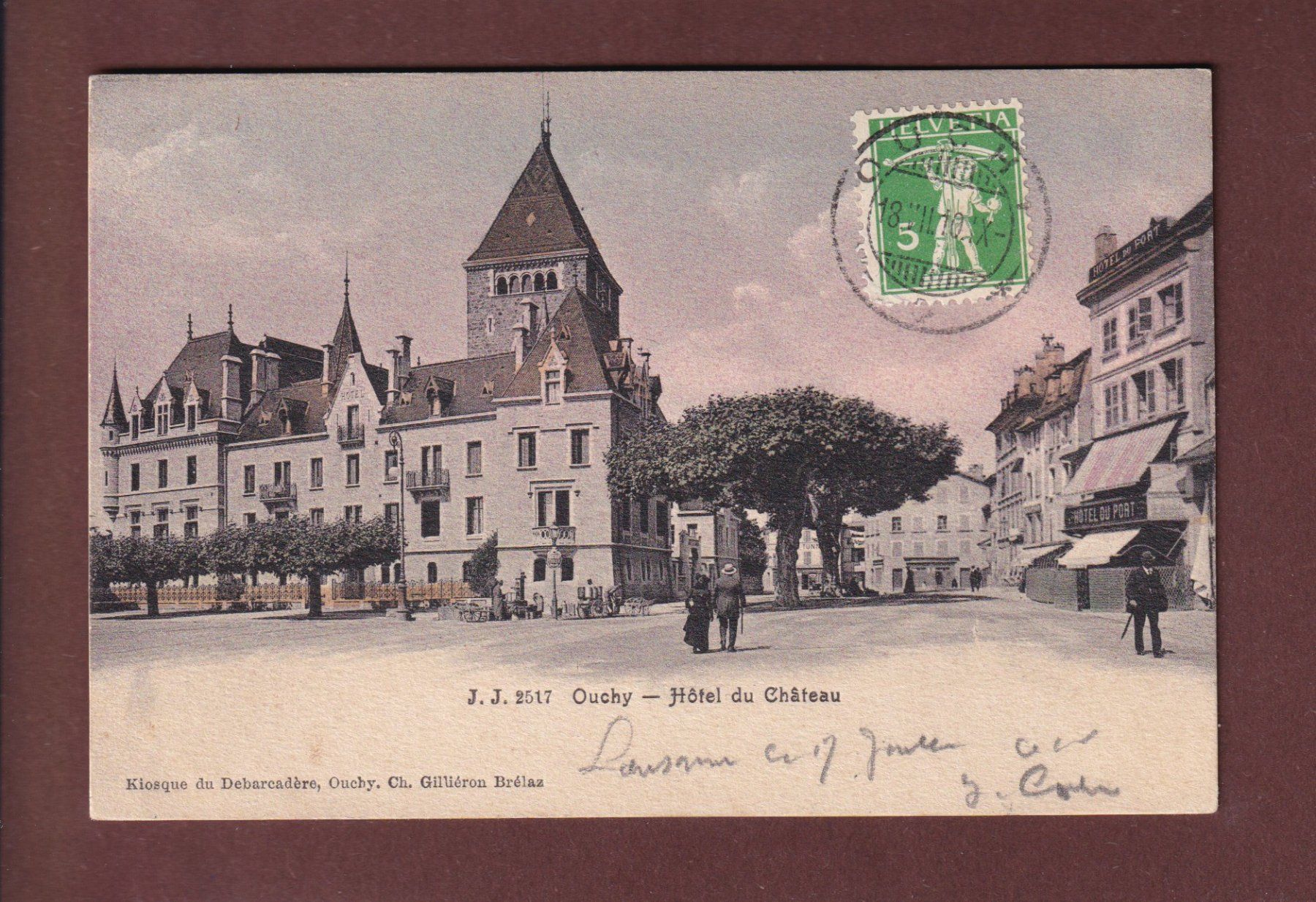 Ansichtskarten: LAUSANNE - Château d'Ouchy - 1910 – Gebraucht aus Pully von nicecards