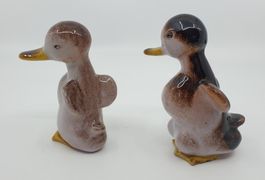 2 Keramik Enten signiert
