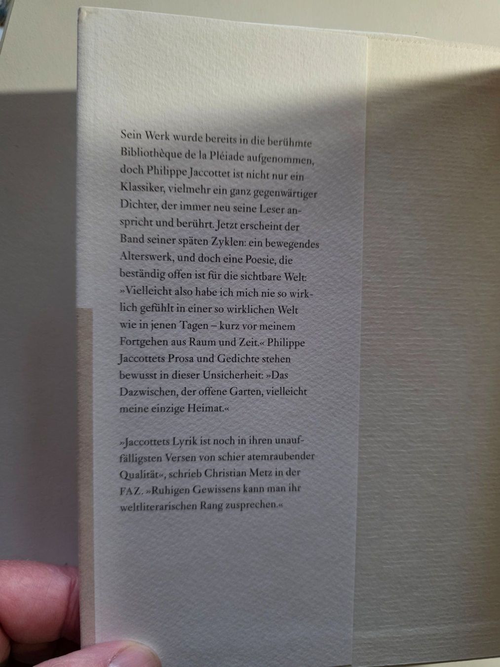 Libri: Philippe Jaccottet - Die wenigen Geräusche - 2020 – Nuovo (secondo la descrizione) da Walterswil BE venduto da Lonitti 5