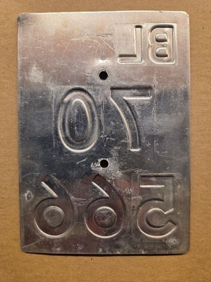 Sachs Ecriteaux: Velonummer BL 2003 gelb Mofanummer Plaque Mofa – D'occasion à Schenkon par Uhu007 1