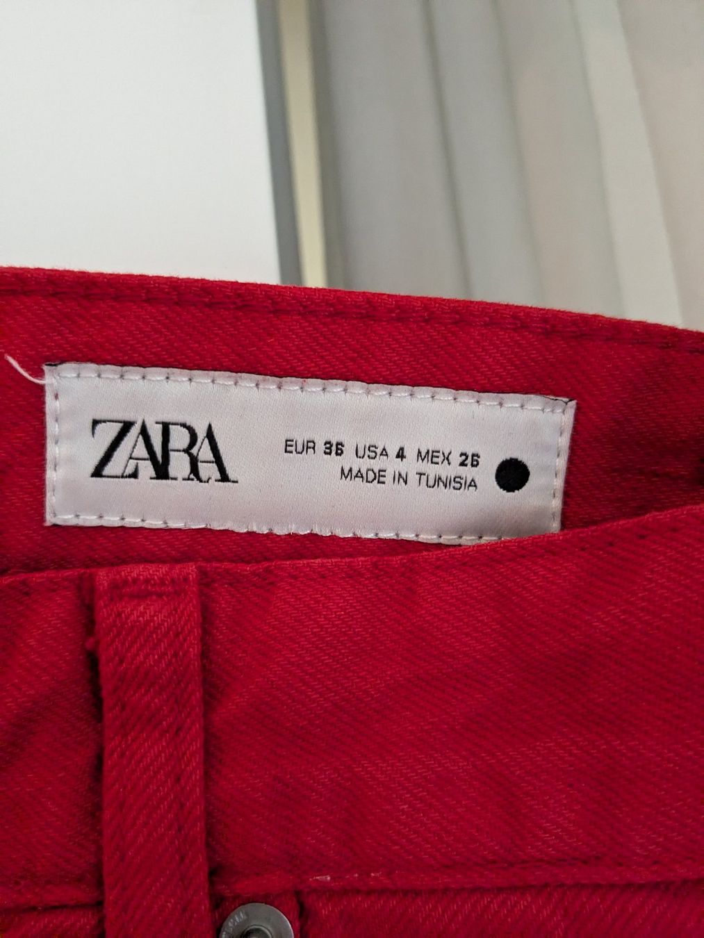Zara Jeans: Jean droit wideleg rouge – Nuovo (secondo la descrizione) da Genève venduto da madlainaboillat 7
