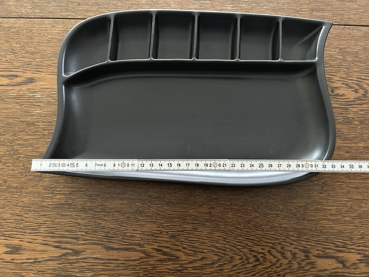 Piatti di portata: Schwarze Servierplatte/Apéroplatte mit Fächern, Top! – Usato da Zürich venduto da famsoldera 3