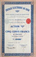 Energie Electrique du Rhin SA, Mulhouse - 1933