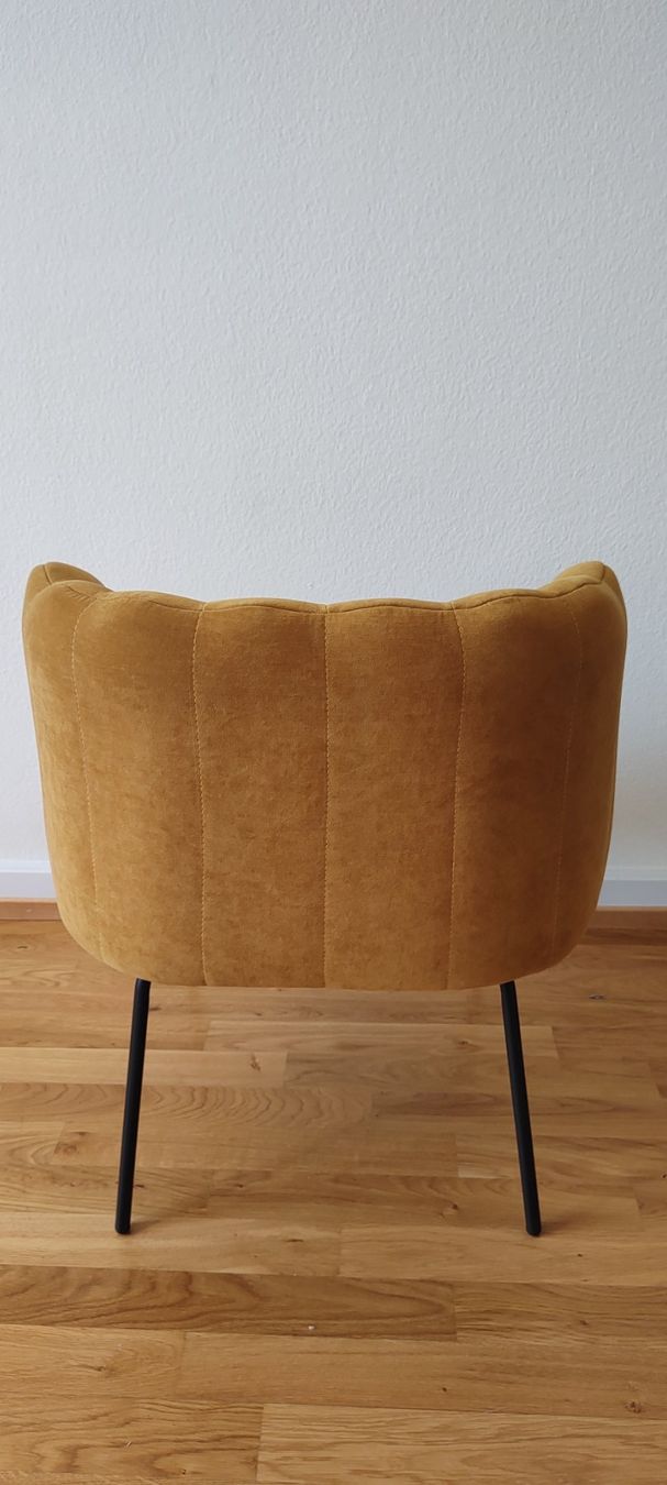 La Redoute Sessel: Fauteil de table en velours ocre – Neu (gemäss Beschreibung) aus Lausanne von Prahiena 1